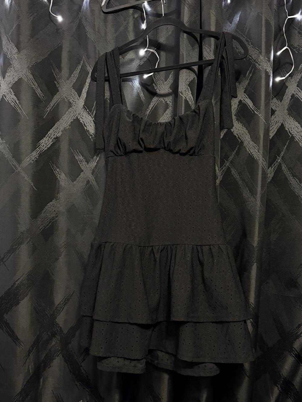 Windsor Black Tiered Mini Dress